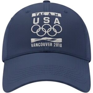 Team USA Vancouver 2010‎ Winter Olympics Hat OSFA Navy Blue Embroidered Cap
